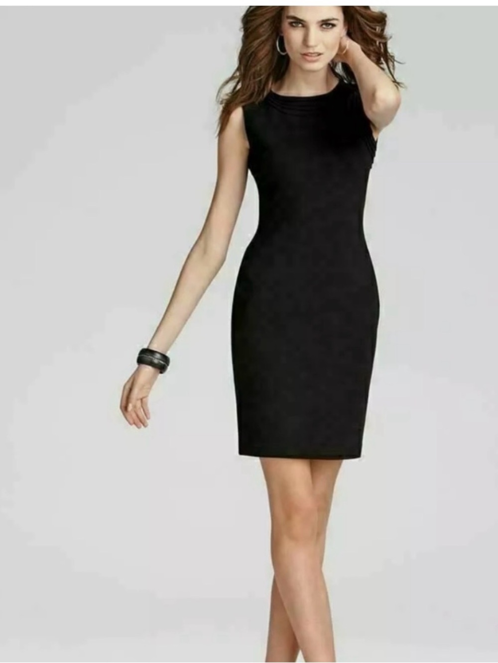 Diane von Furstenberg DVF Plateau Bee Black Knit Jersey Dress 6 capsule cocktail